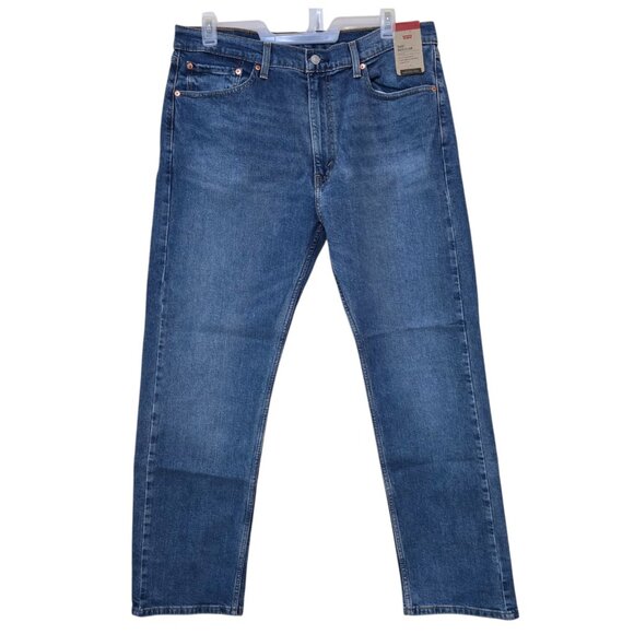 Levi's Men's 505 Jean Regular Fit Straight Leg Stretch Sizes 38x32, 40x30, 42x32 - Picture 1 of 12